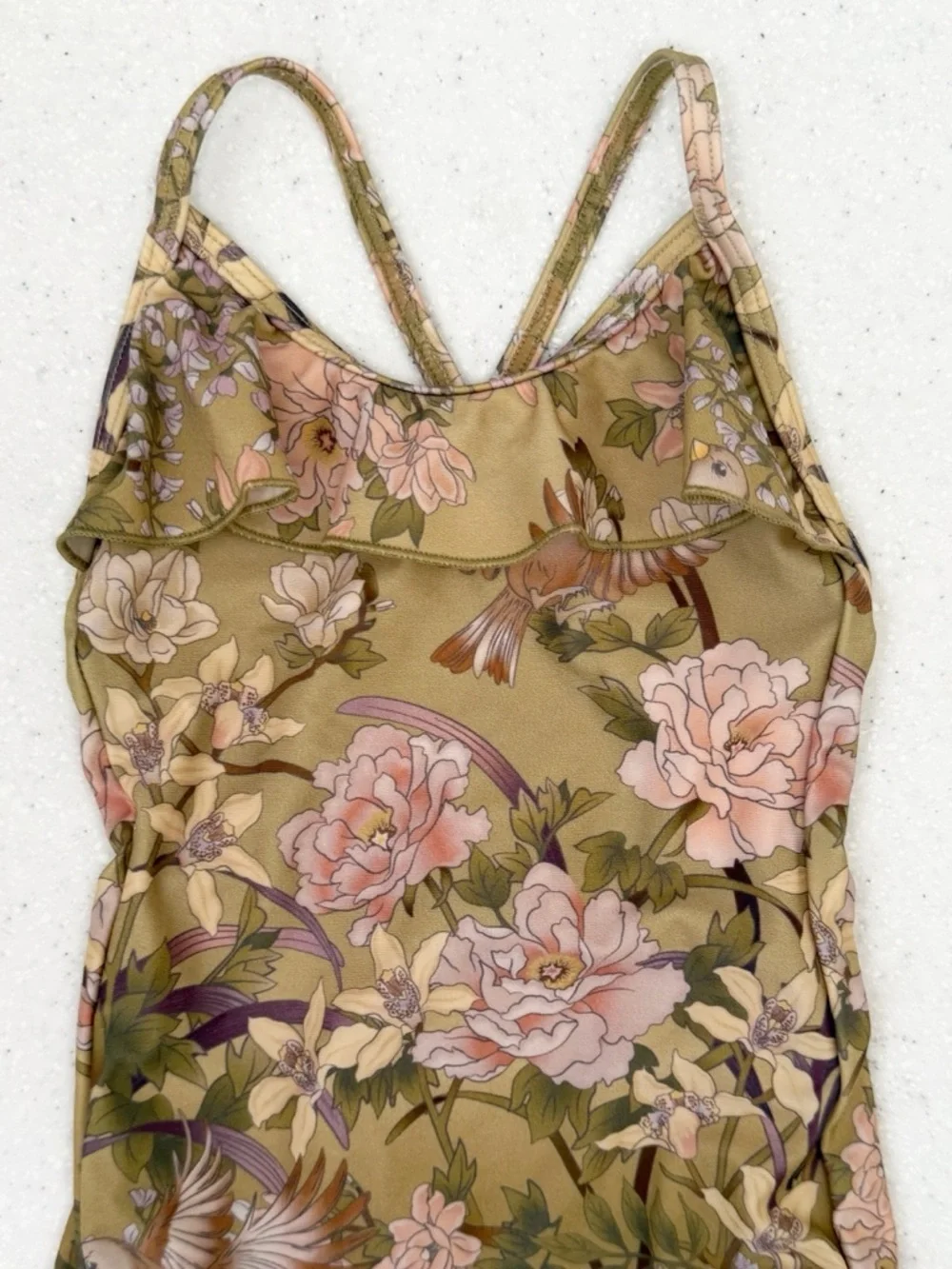 Spell & The Little Gypsies Floral Ruffle One-Piece Swimsuit 12mo